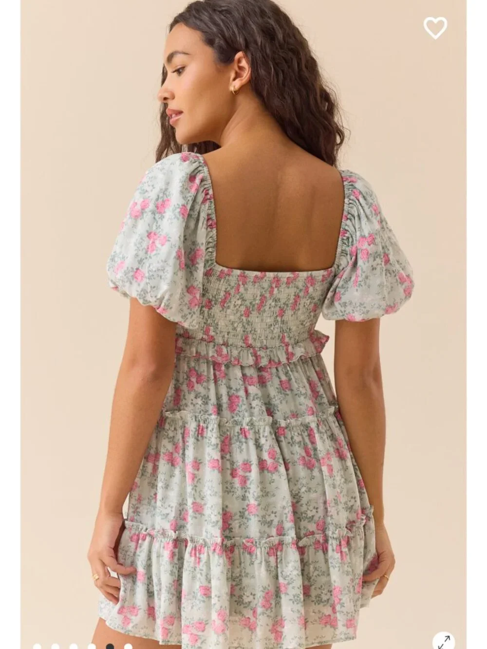 Lunya Puff Sleeve Altar'd State Dress Floral Dress NWT - Picture 5 of 6